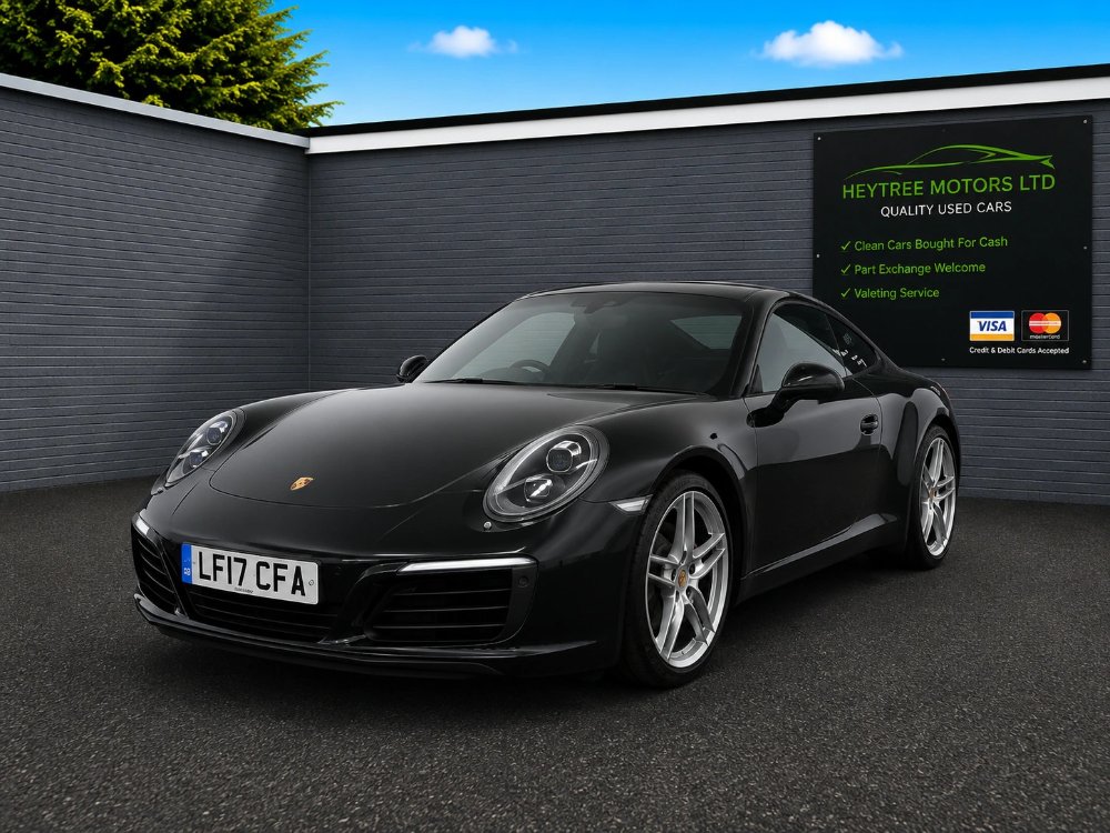 Black 2017 Porsche 911 3.0T 991 Carrera Coupe 2dr Petrol PDK Euro 6 s/s 370 ps in Blackpool