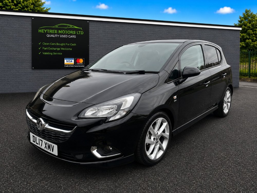 Black Vauxhall Corsa 1.4i ecoFLEX SRi VX Line Hatchback 5dr Petrol Manual Euro 6 90 ps